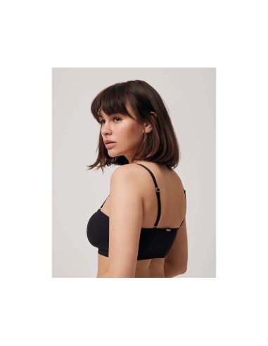 Sujetador bandeau liso relleno extraíble 10110 de Ysabel Mora - NEGRO