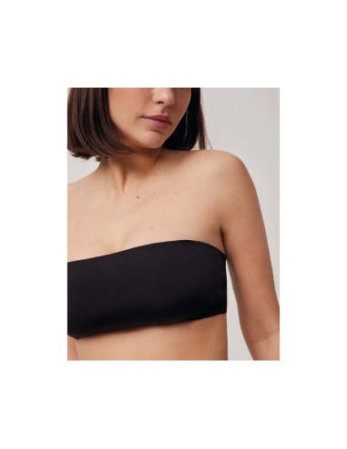 Sujetador bandeau liso relleno extraíble 10110 de Ysabel Mora - NEGRO