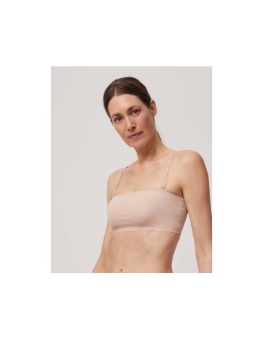 Sujetador bandeau liso relleno extraíble 10110 de Ysabel Mora - NUDE