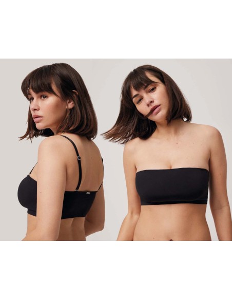 Sujetador bandeau liso relleno extraíble 10110 de Ysabel Mora