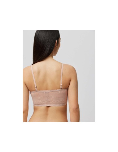 Sujetador bandeau con encaje relleno extraíble 10036 de Ysabel Mora - NUDE