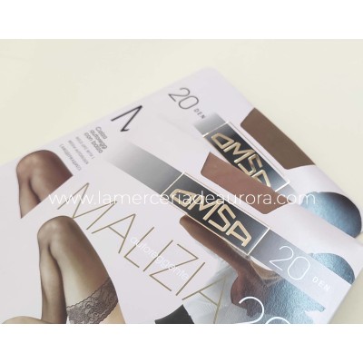 Media con blonda autosostenida Malizia 20 DEN de Omsa 2