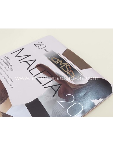 Media con blonda autosostenida Malizia 20 DEN de Omsa - DAINO