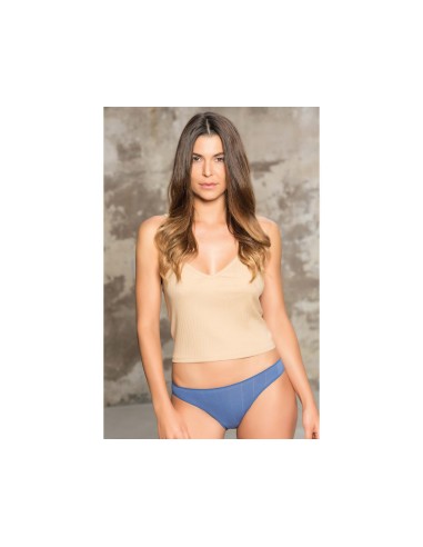 Braga bikini bajo listas invisible algodón 215 de Naiara