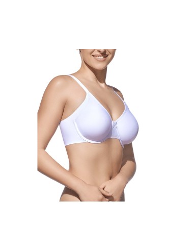 Sujetador Eugenia copa C con aros sin relleno de Selene - BLANCO