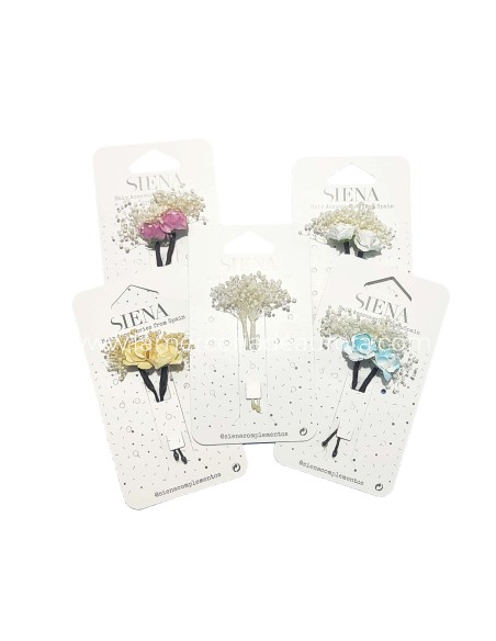 Pincho recogidos flor pequeña con gypsophila (2 uds), combinado con Pincho recogidos gypsophila (2 uds) Pincho recogidos flor pequeña con gypsophila (2 uds), combinado con Pincho recogidos gypsophila (2 uds)