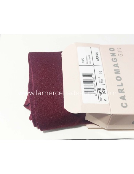 Panty liso espuma 40 den MAGNOLIA de CARLOMAGNO - GRANATE