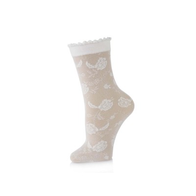 Calcetín niña poliamida fantasía Floral de Carlomagno