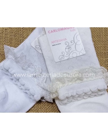 Calcetín niña puntilla hilo de Escocia de...