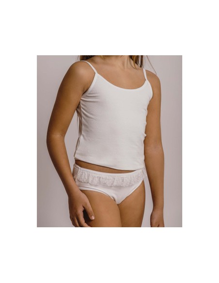 Conjunto Comunión niña Lisa/Tul (espalda baja) de Calamaro