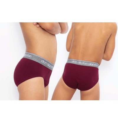 Slip junior liso (2 uds) PS60 de Don Algodón