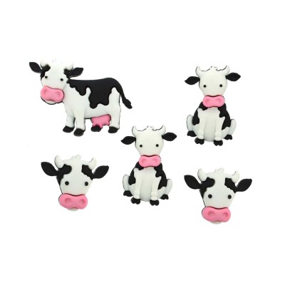 Botones decorativos Mooove It! (5 piezas) de Dress It Up