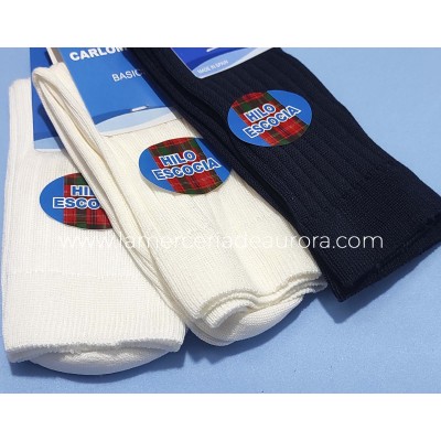 Calcetín junior canalé hilo de Escocia 160 de Carlomagno 2