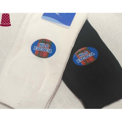 Calcetín junior liso hilo de Escocia 100 de Carlomagno -... 2