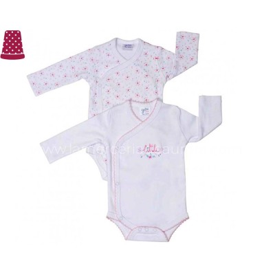 Body bebé niña manga larga Little flowers (2 uds) de Yatsi