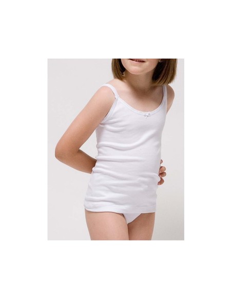 Camiseta niña algodón sin costuras tirante fino 2305 de Rapife Camiseta niña algodón sin costuras tirante fino 2305 de Rapife