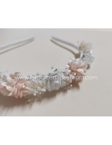 Diadema flores Elia y gypsophila de Siena complementos - CRUDO