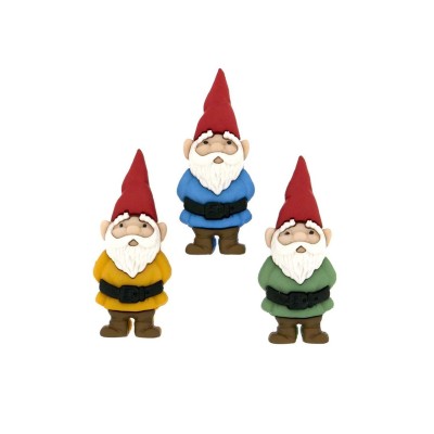 Botones Garden Gnomes (3 piezas) de Dress It Up