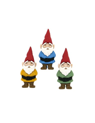 Botones Garden Gnomes (3 piezas) de Dress It Up