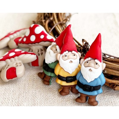 Botones Garden Gnomes (3 piezas) de Dress It Up 2