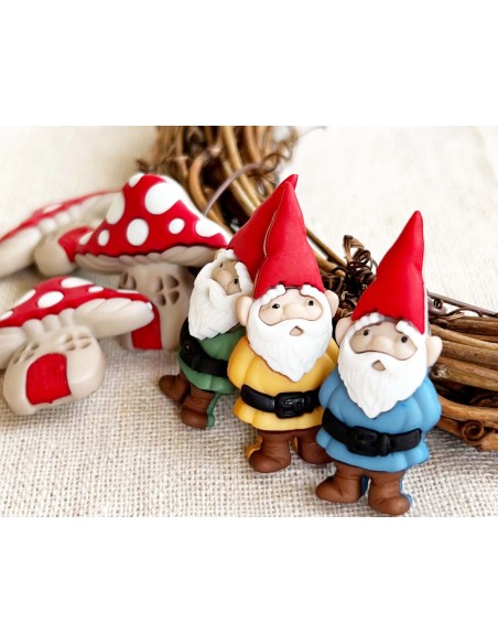 Botones Garden Gnomes (3 piezas) de Dress It Up