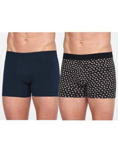 Bóxer hombre algodón fantasía y liso (2 uds) PB43 de Don Algodón - MARINO Y NEGRO FANTASÍA