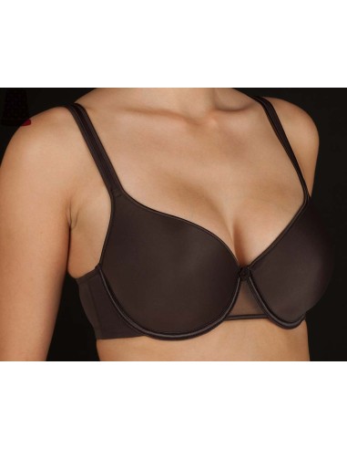 Sujetador Sara copa D con aros y relleno de Selene - MARRÓN