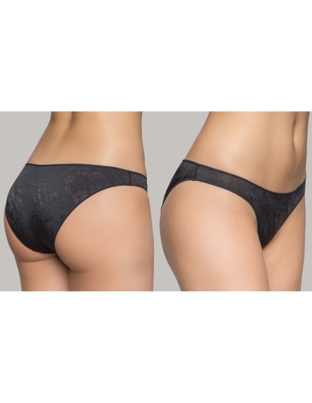 Braga bikini bajo jackard flores poliamida 126 de Naiara - NEGRO Braga bikini bajo jackard flores poliamida 126 de Naiara - NEGRO