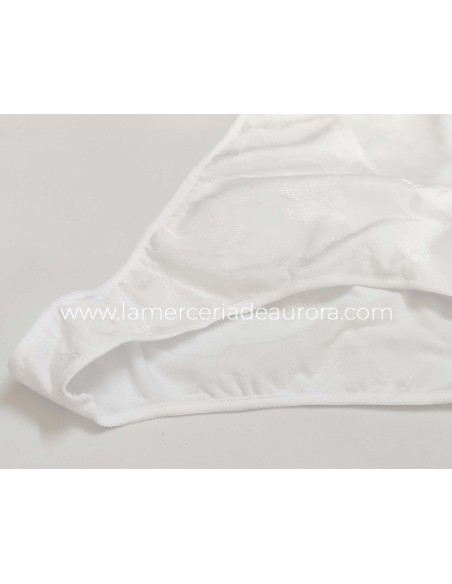Braga bikini bajo jackard flores poliamida 126 de Naiara - BLANCO Braga bikini bajo jackard flores poliamida 126 de Naiara - BLANCO