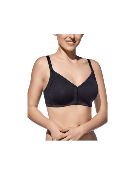Sujetador Marta copa B apertura delantera sin aros ni relleno de Selene - NEGRO