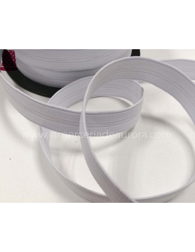 Goma de ojales (ancho 20mm) de Spiral - BLANCO