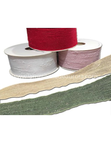 Cinta fantasía de algodón acabado rústico (ancho 4cm) de Vivant - varios colores