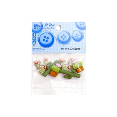 Botones decorativos In the desert (6 piezas) de Dress It Up 2