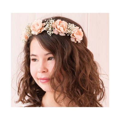 Corona rosas tonos degradados de Siena complementos