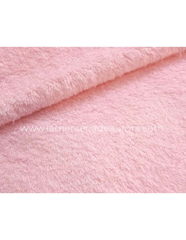 Tela felpa de algodón  (rizo toalla) ROSA