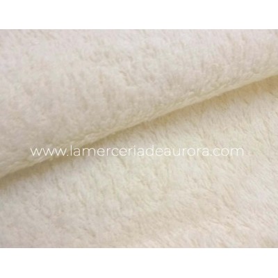 Tela felpa de algodón (rizo toalla) crudo