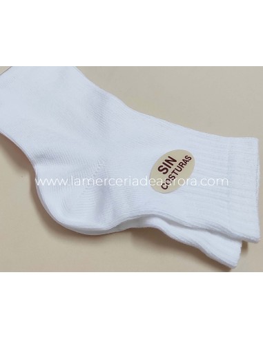 Calcetín algodón sin costuras 6000 de Lepetit - BLANCO