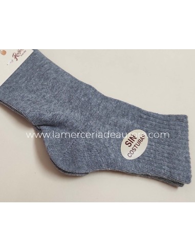 Calcetín algodón sin costuras 6000 de Lepetit - GRIS