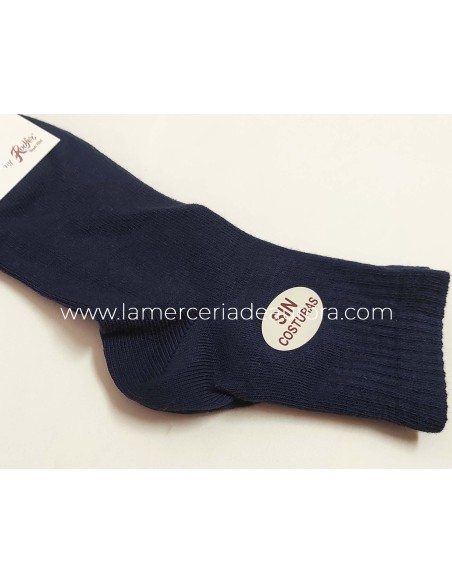 Calcetín algodón sin costuras 6000 de Lepetit - AZUL MARINO Calcetín algodón sin costuras 6000 de Lepetit - AZUL MARINO