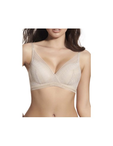 Sujetador bralette Regina copa B sin aros con relleno de Selene - TIERRA
