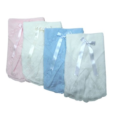 Chal-Toquilla calada perla bebé perlé de La Casita de...