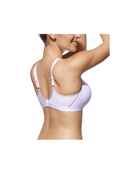 Sujetador deportivo Nina copa B sin aros y con relleno de Selene - BLANCO Sujetador deportivo Nina copa B sin aros y con relleno de Selene - BLANCO