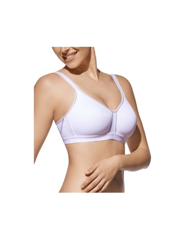 Sujetador deportivo Nina copa B sin aros y con relleno de Selene - BLANCO