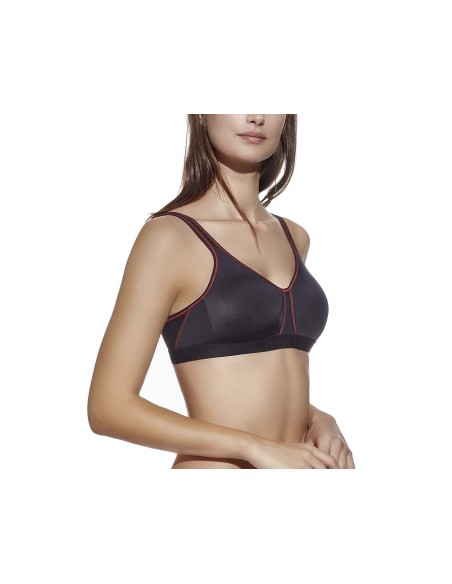 Sujetador deportivo Nina copa B sin aros y con relleno de Selene - NEGRO Sujetador deportivo Nina copa B sin aros y con relleno de Selene - NEGRO