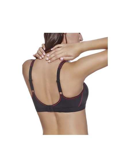 Sujetador deportivo Nina copa B sin aros y con relleno de Selene - NEGRO Sujetador deportivo Nina copa B sin aros y con relleno de Selene - NEGRO