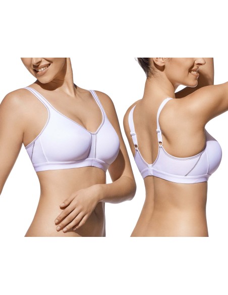 Sujetador deportivo Nina copa B sin aros y con relleno de Selene - BLANCO Sujetador deportivo Nina copa B sin aros y con relleno de Selene - BLANCO
