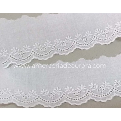 Puntilla de batista bordada (5,5 cm) Melisa 2