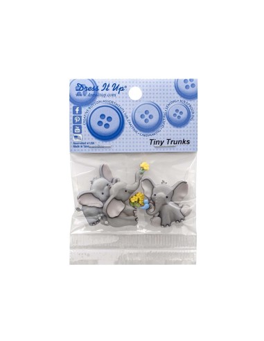 Botones decorativos Tiny trunks (3 piezas) de...