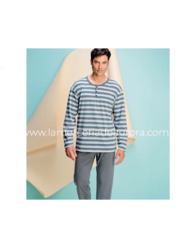 Pijama hombre largo entretiempo 7263 de Asman