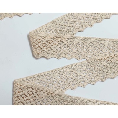 Encaje perlé beige (ancho 5cm) Ava 2